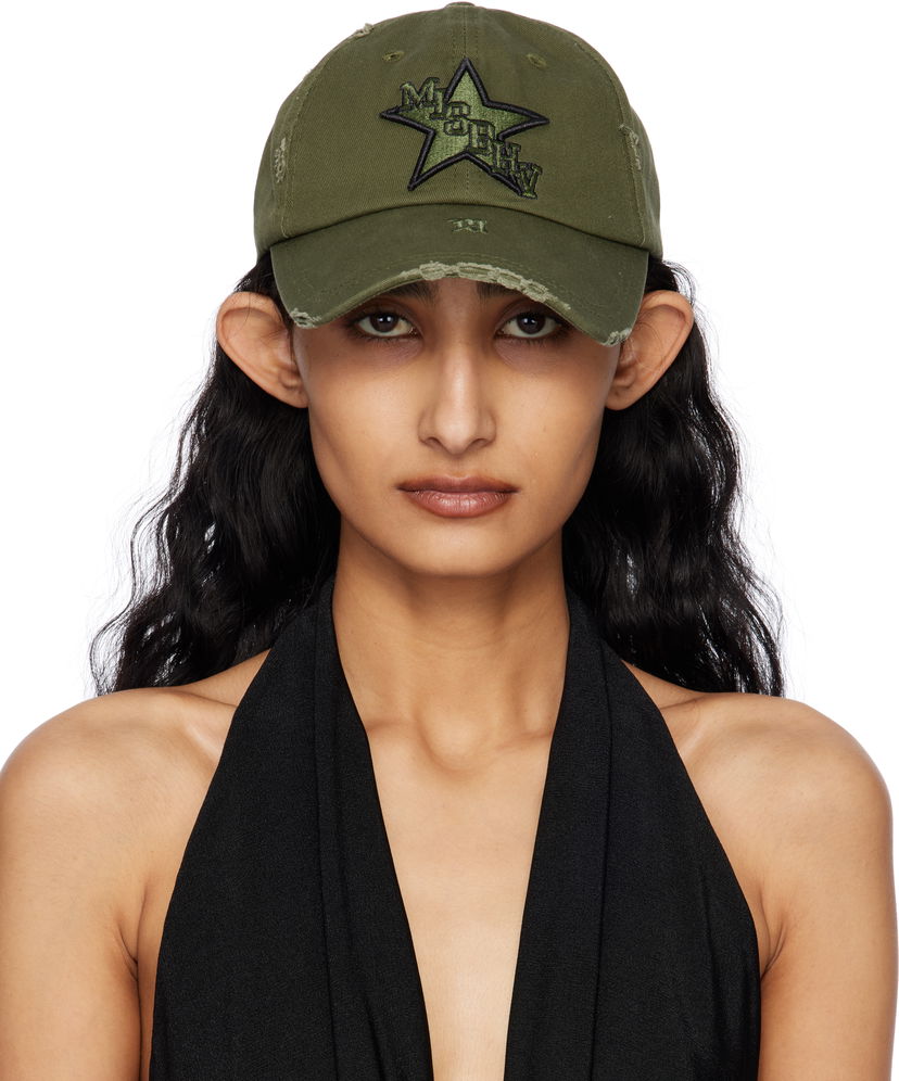 Kasket MISBHV MISBHV Military Star Distressed Baseball Cap Grøn | 250A506