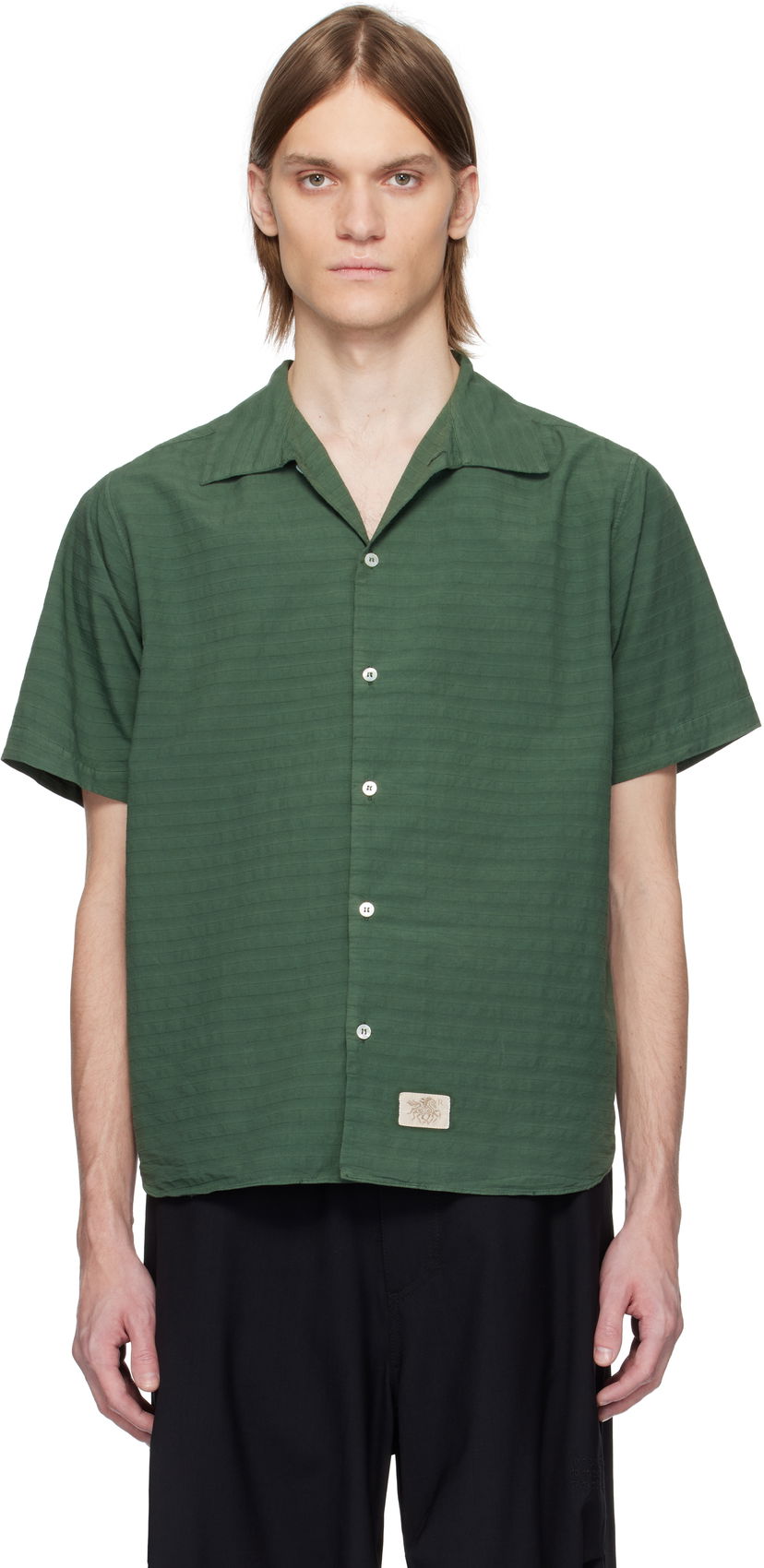 Skjorte Ranra RANRA Sun Stripy Cotton Shirt Grøn | AMSS25SS01594