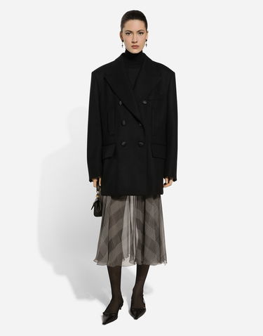 Nederdel Dolce & Gabbana Dolce & Gabbana Silk Chiffon Calf-Length Circle Skirt with Glen Plaid Print Brun | F4CSOTIS1WDHH5GW, 3