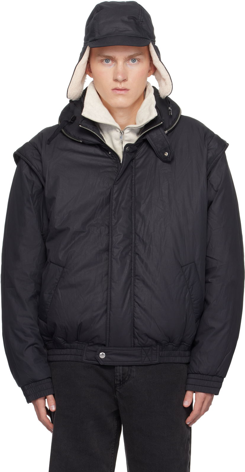 Puffer jakke ISABEL MARANT Isabel Marant Kasim Puffer Jacket Sort | VE0404HA-B3C03H