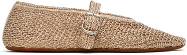Kjole Alaïa ALAÏA Open Knit Ballerina Flats Beige | AA3A029TK047, 0