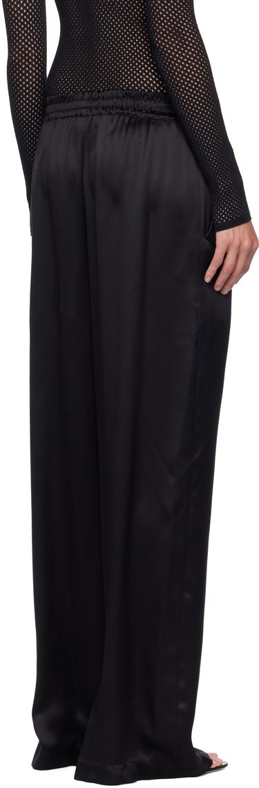 Bukser WARDROBE.NYC WARDROBE.NYC Satin Pajama Trousers Sort | W2242F25SE, 2