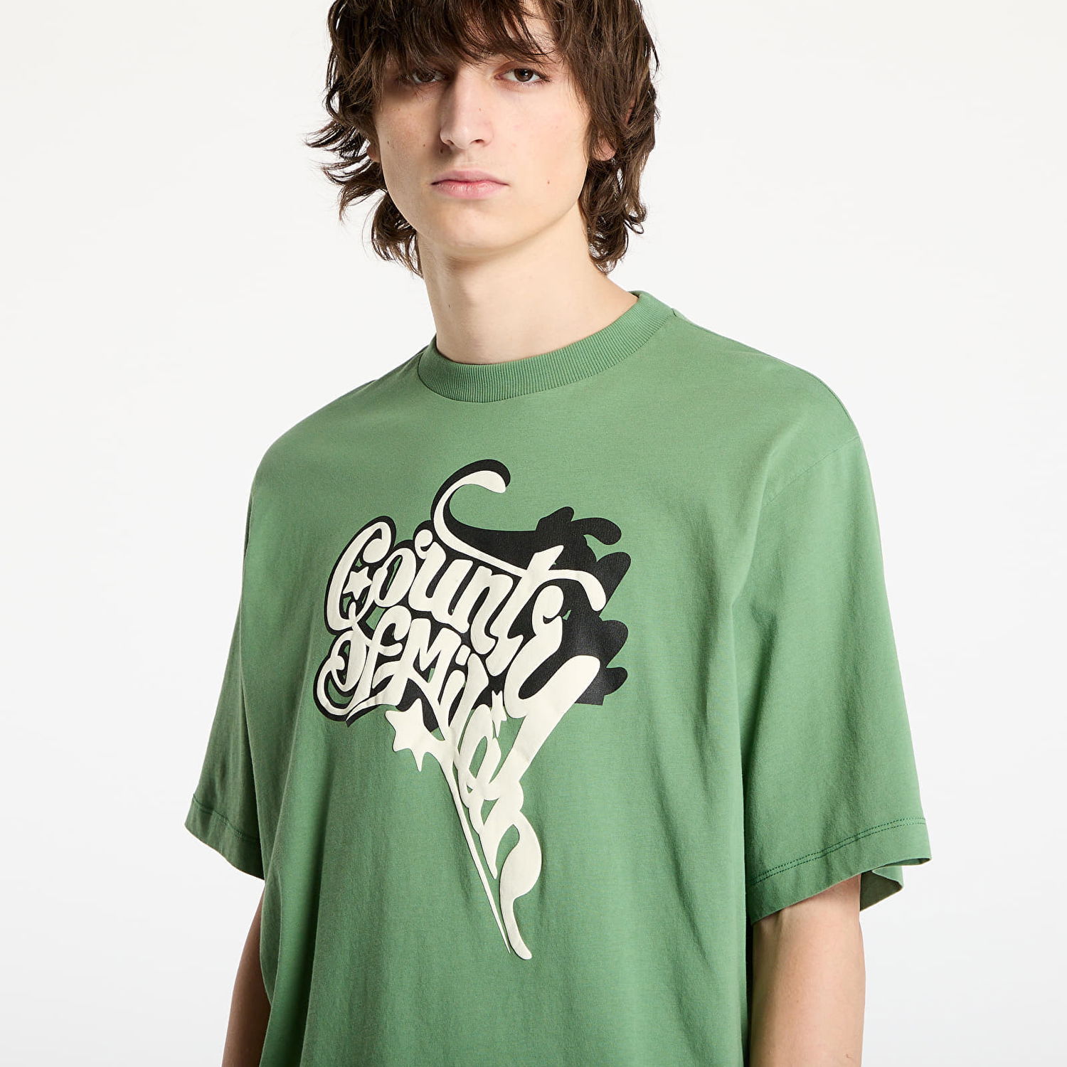 T-shirt Marcelo Burlon Marcelo Burlon County Melted Boxy T-Shirt Grøn | CMAA05AS25JER005526F, 1
