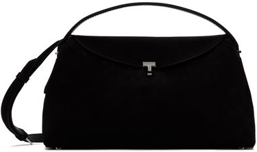 Håndtaske TOTEME TOTEME T-Lock Top Handle Suede Shoulder Bag Sort | 234-WAL961-LE0004, 0