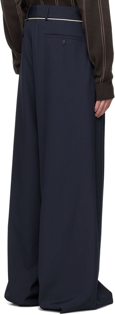 Bukser Dries Van Noten Dries Van Noten Drawstring Trousers Mørkeblå | 252-020915-2057, 2