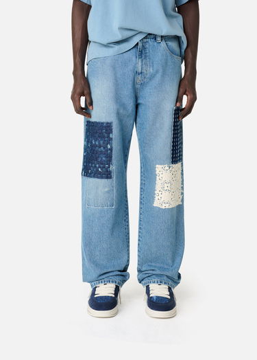 Jeans AXEL ARIGATO Relaxed Fit Patchwork Jeans Blå | A2988001, 3