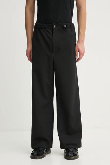 Bukser Nanushka Wide Leg Wool Blend Trousers Sort | NM24FWPA24599, 0