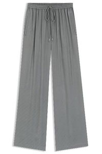 Wide-Leg Jacquard Trousers