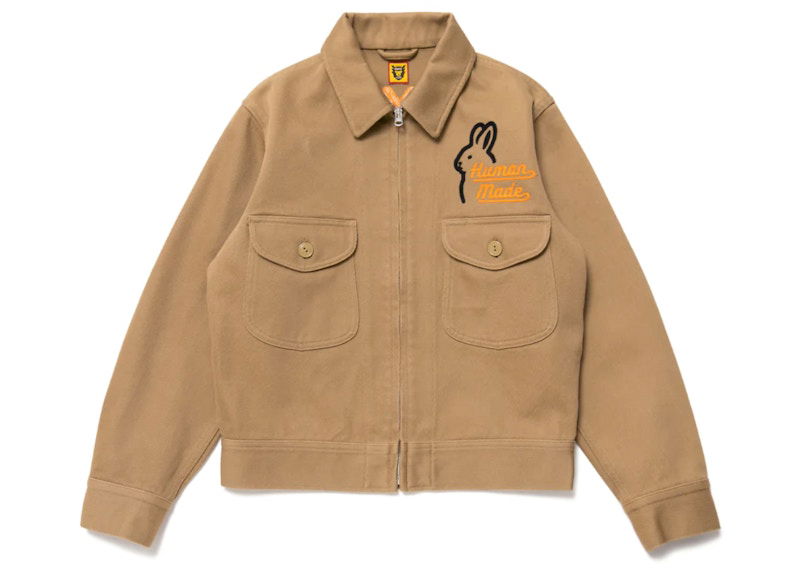 Jakke Human Made Work Zip-Up Jacket Beige | HM24JK008
