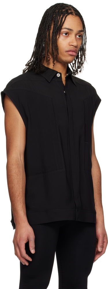 Skjorte Rick Owens Rick Owens Sleeveless Jumbo Shirt Sort | RU01E5776 Y, 1