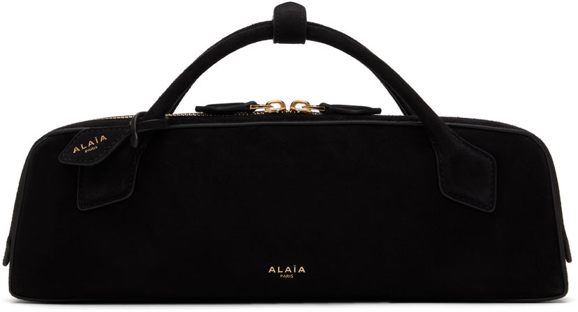Håndtaske Alaïa 'Le Teckel' Suede Top Handle Bag Sort | AA1S06026CA328