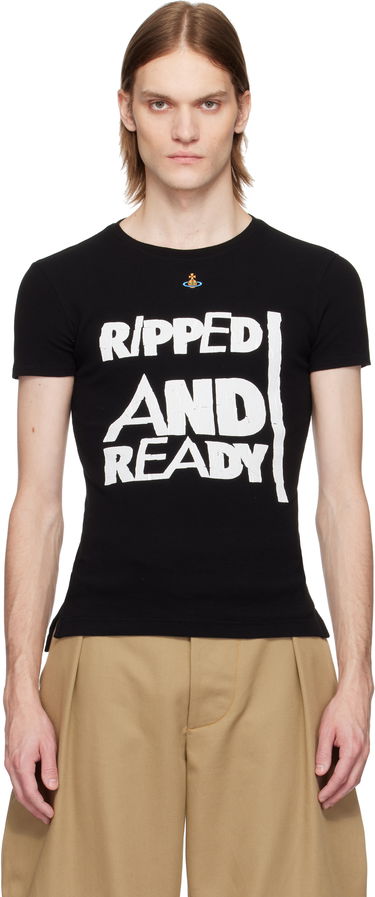 T-shirt Vivienne Westwood Vivienne Westwood 'Ripped & Ready' T-Shirt Sort | 3G01003I-J009C-, 0