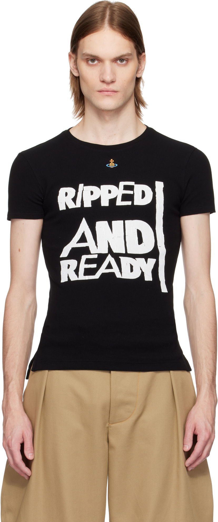 T-shirt Vivienne Westwood Vivienne Westwood 'Ripped & Ready' T-Shirt Sort | 3G01003I-J009C-