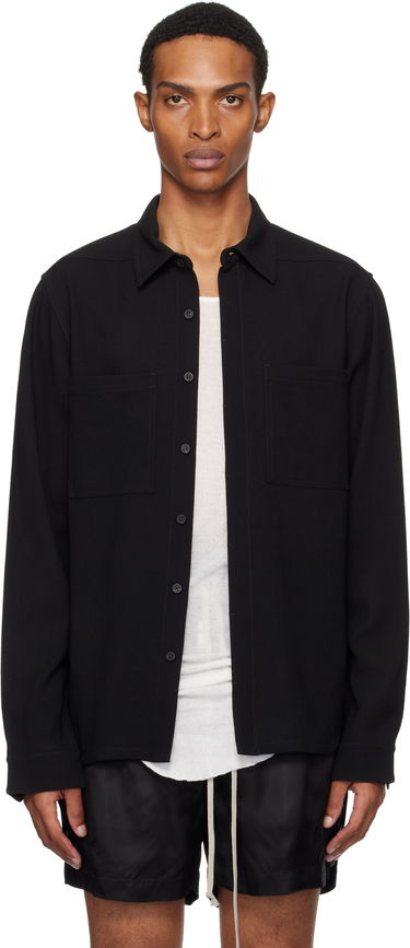Skjorte Rick Owens Rick Owens Concordians Work Shirt Sort | RU02E1292 WA, 0