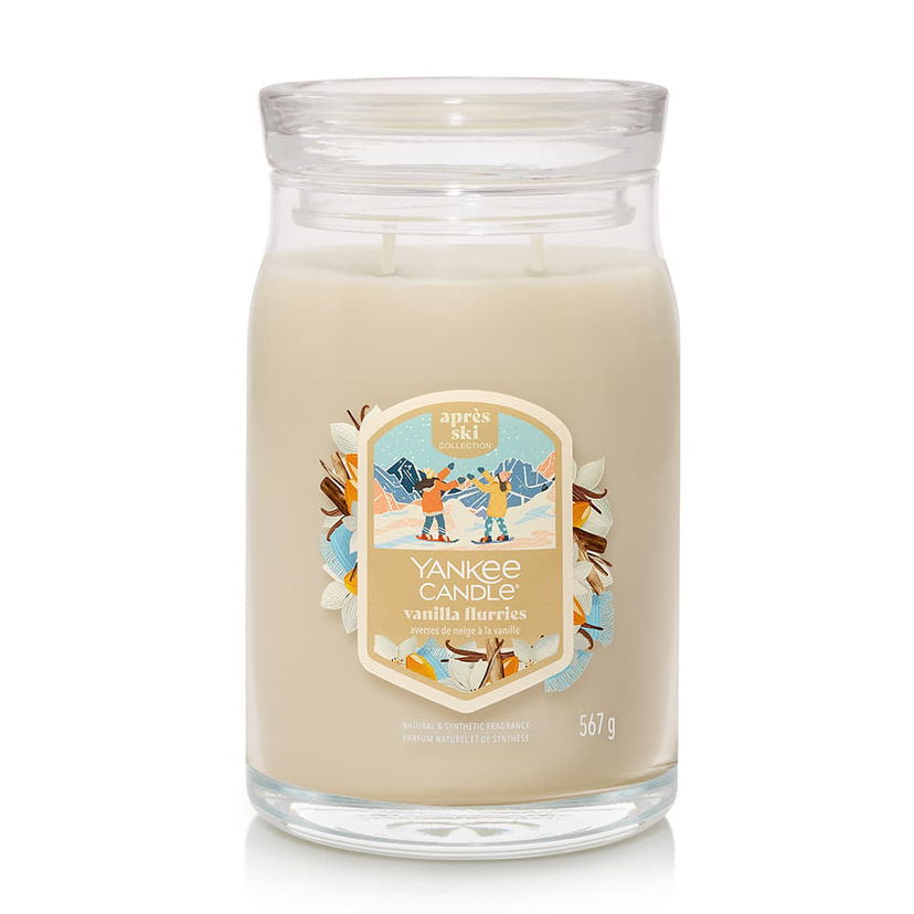 Stearinlys Yankee Candle Après Ski Collection Signature Large Jar 2 Wicks Vanilla Flurries Beige | 43496