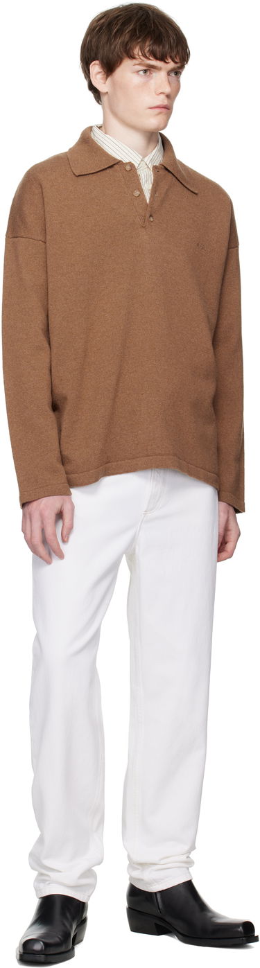 Sweater A.P.C. A.P.C. Manuel Knit Polo Brun | WOASB-H23454, 3