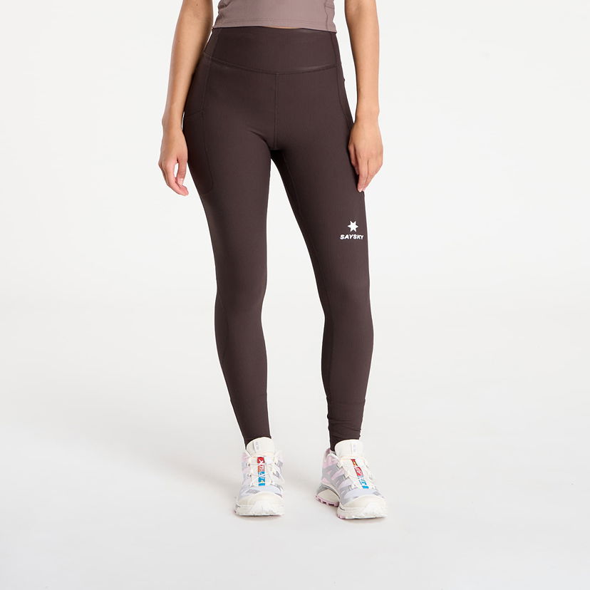 Leggings Saysky SAYSKY Combat+ Rib Long Tights Brun | OWRLT21C712