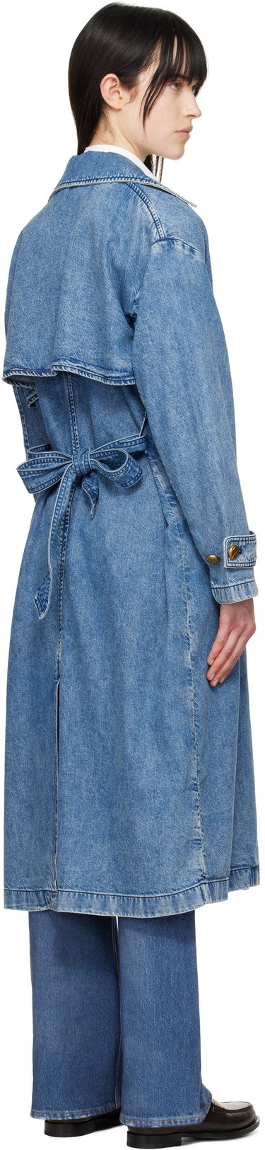 Trenchcoat rag & bone rag & bone Featherweight Alora Denim Trench Coat Blå | WDD25S1498FWBE, 2