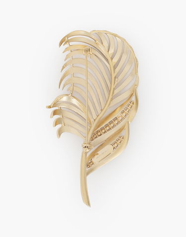 Stift Dolce & Gabbana Dolce & Gabbana Rhinestone-Detailed Feather Brooch Metalisk | WPQ7S4W1111ZOO00, 1
