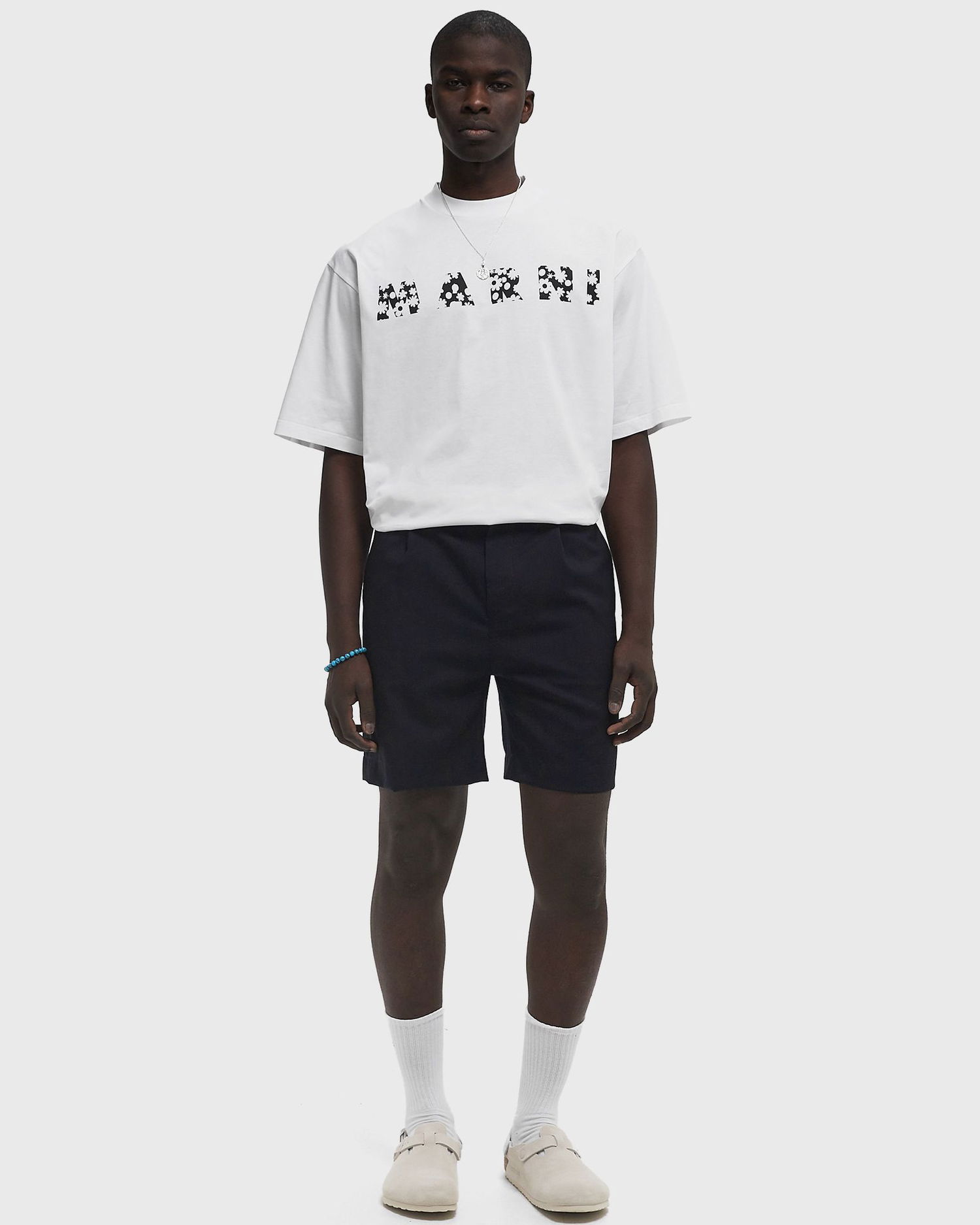 Shorts Marni Marni Pleated Casual Shorts Mørkeblå | PUMU0289A0-00B99, 1