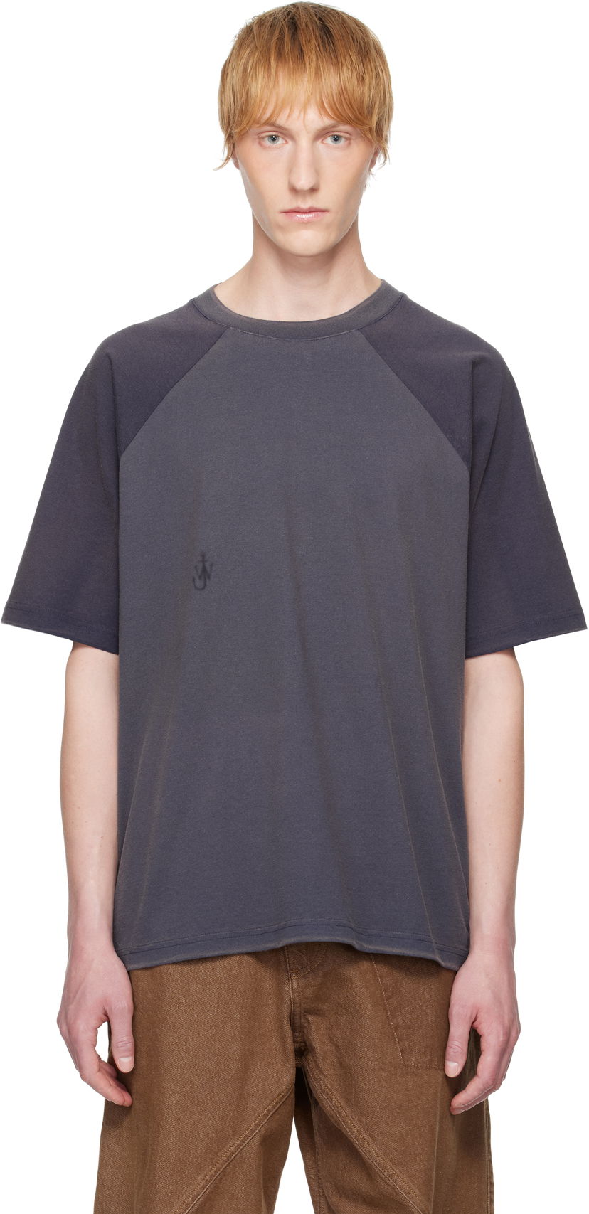 T-shirt JW Anderson JW Anderson Garment Dye Oversized T-Shirt Grå | JT0289-PG1800