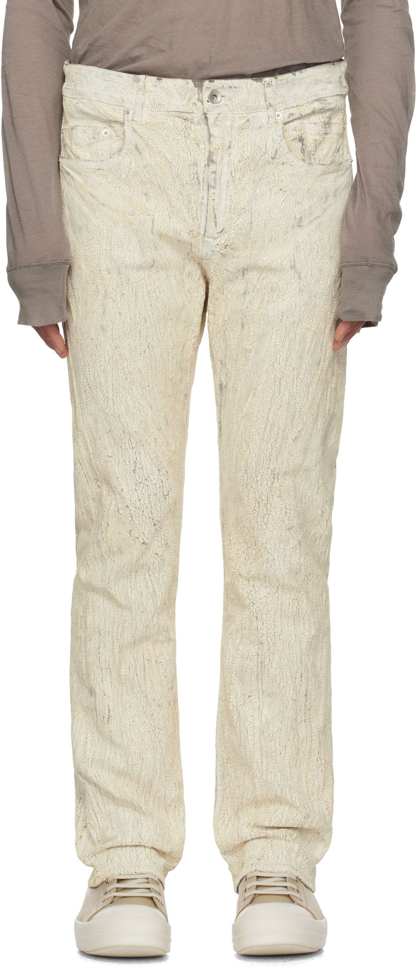 Jeans Rick Owens Rick Owens Hollywood Headon Utility Jeans Hvid | RR01E5308 SMMC