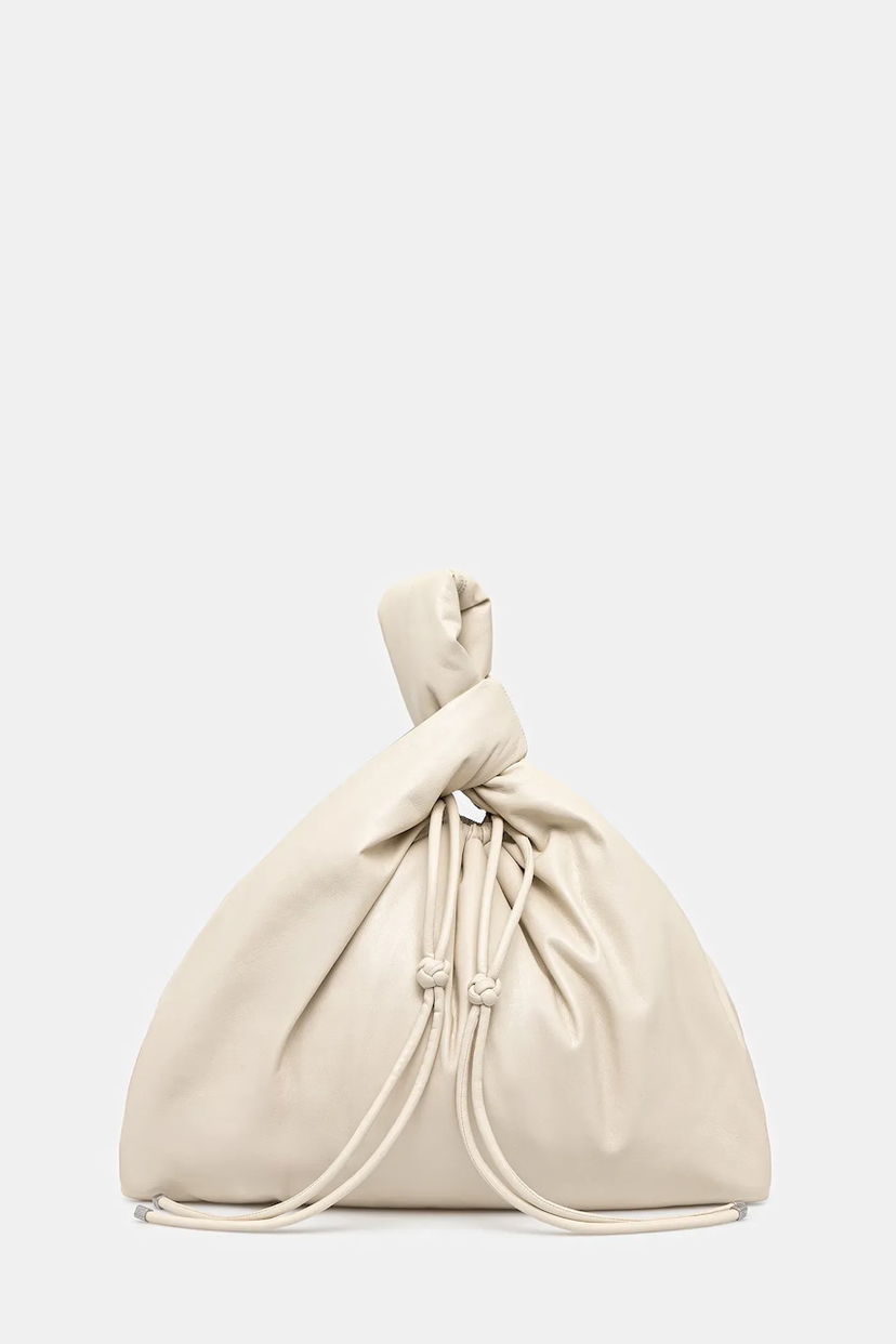 Håndtaske Nanushka Nanushka Jen Drawstring Large Bag Beige | NW25SSBG03893