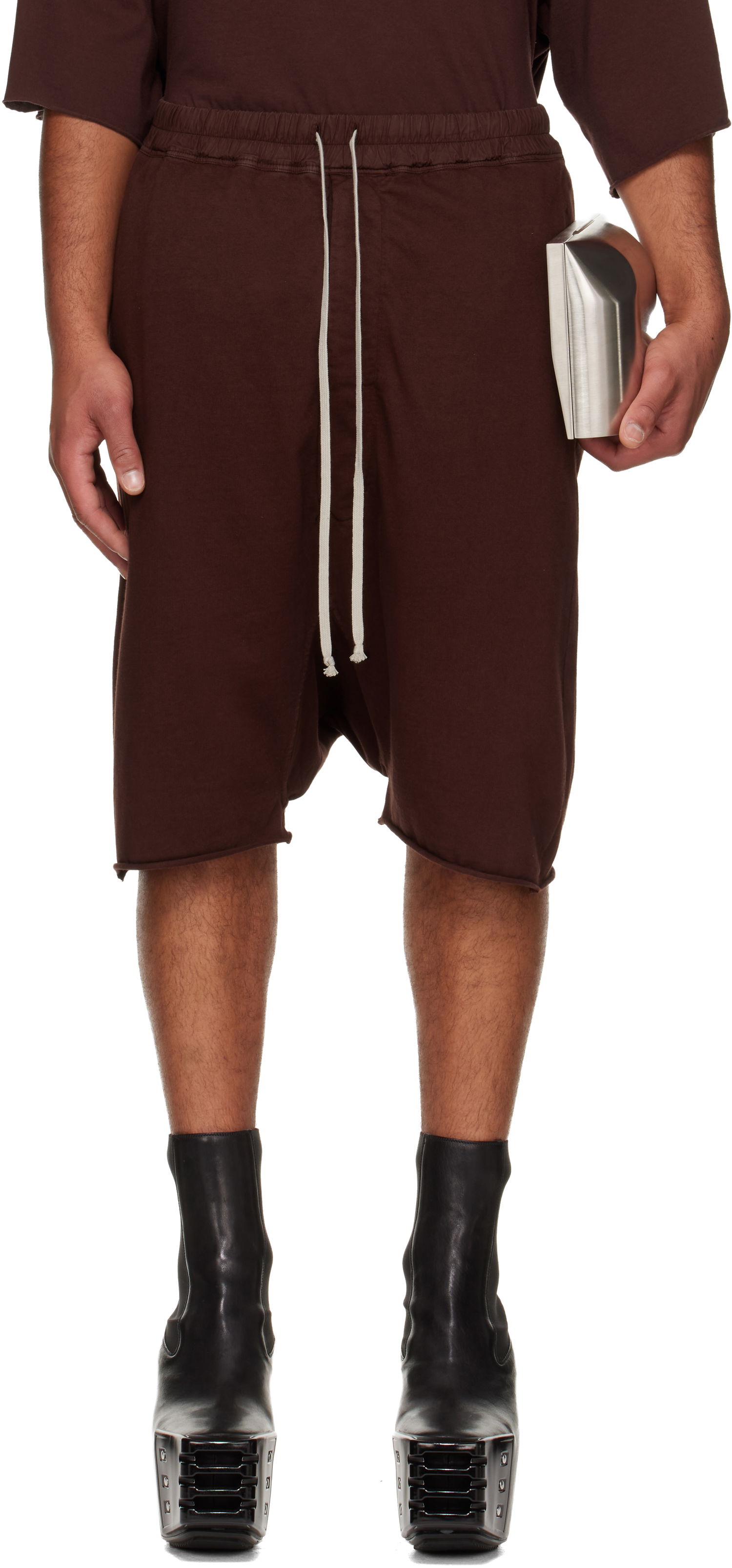 Shorts Rick Owens Rick Owens DRKSHDW Concordians Drawstring Pods Shorts Brun | DU02E7380 RIGP, 0