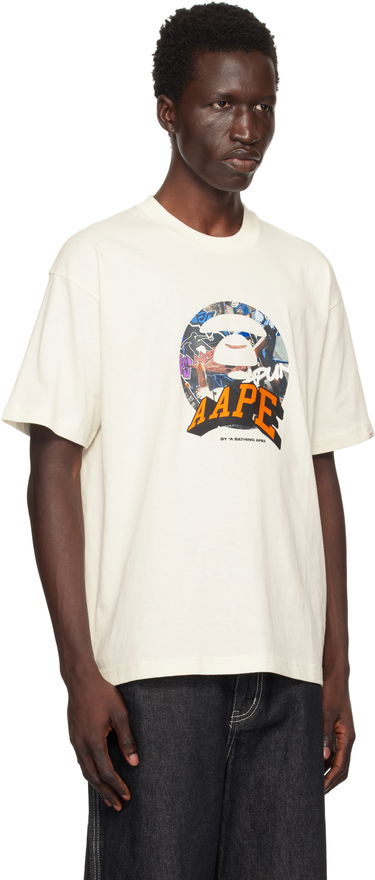 T-shirt AAPE by A Bathing Ape AAPE by A Bathing Ape Theme Graphic T-Shirt Hvid | AAPTEM1551XXNIVX, 1