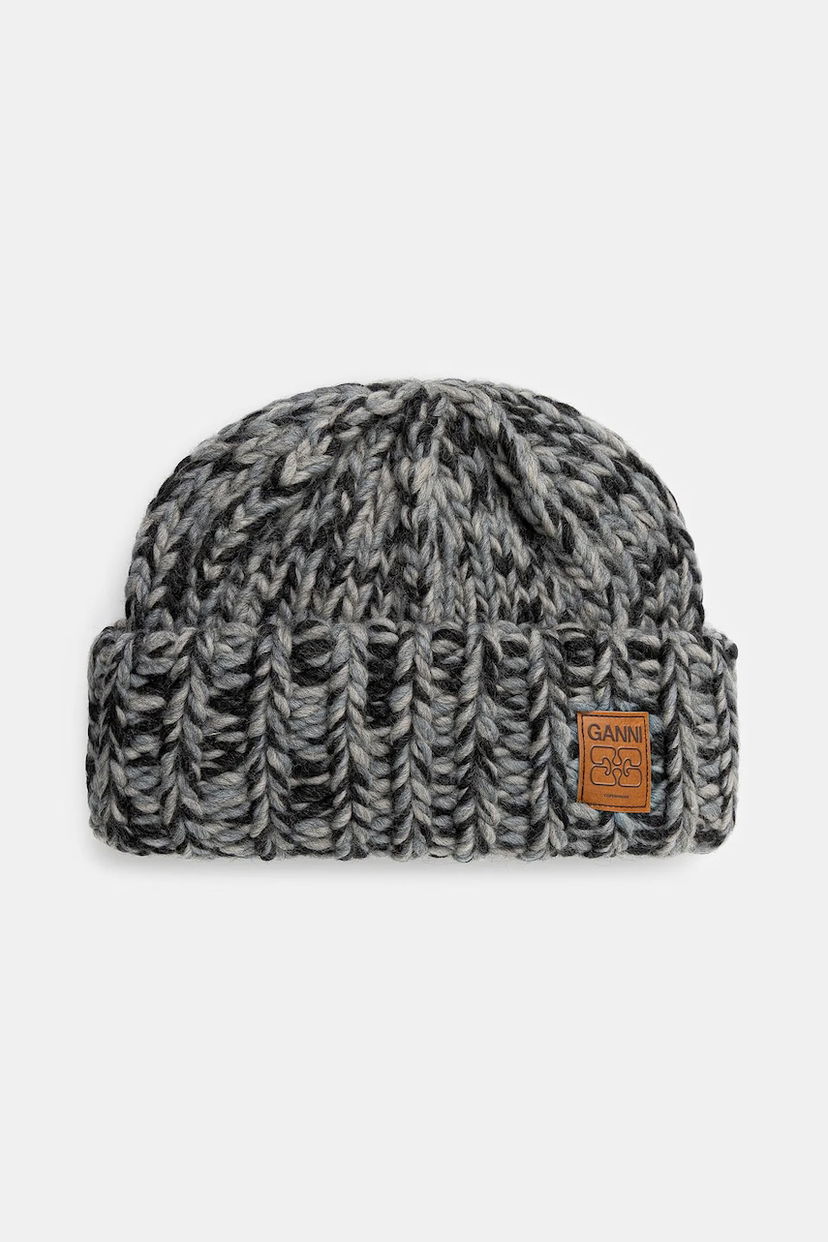 Beanie GANNI Graphic Wool Hand Knit Beanie Flerfarvet | A6904