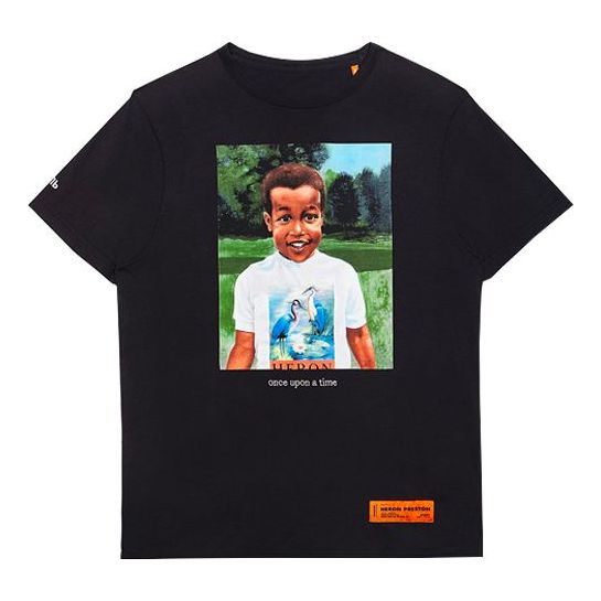 T-shirt HERON PRESTON HERON PRESTON Little Boy Graphic T-Shirt Sort | HMAA011S209140191088