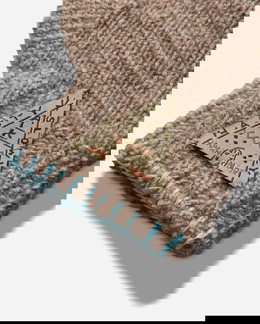 Handsker KAPITAL Wool Folktale Fingerless Gloves with Embroidered Eye Flerfarvet | K2411XG554 GRAYBEIGE, 4