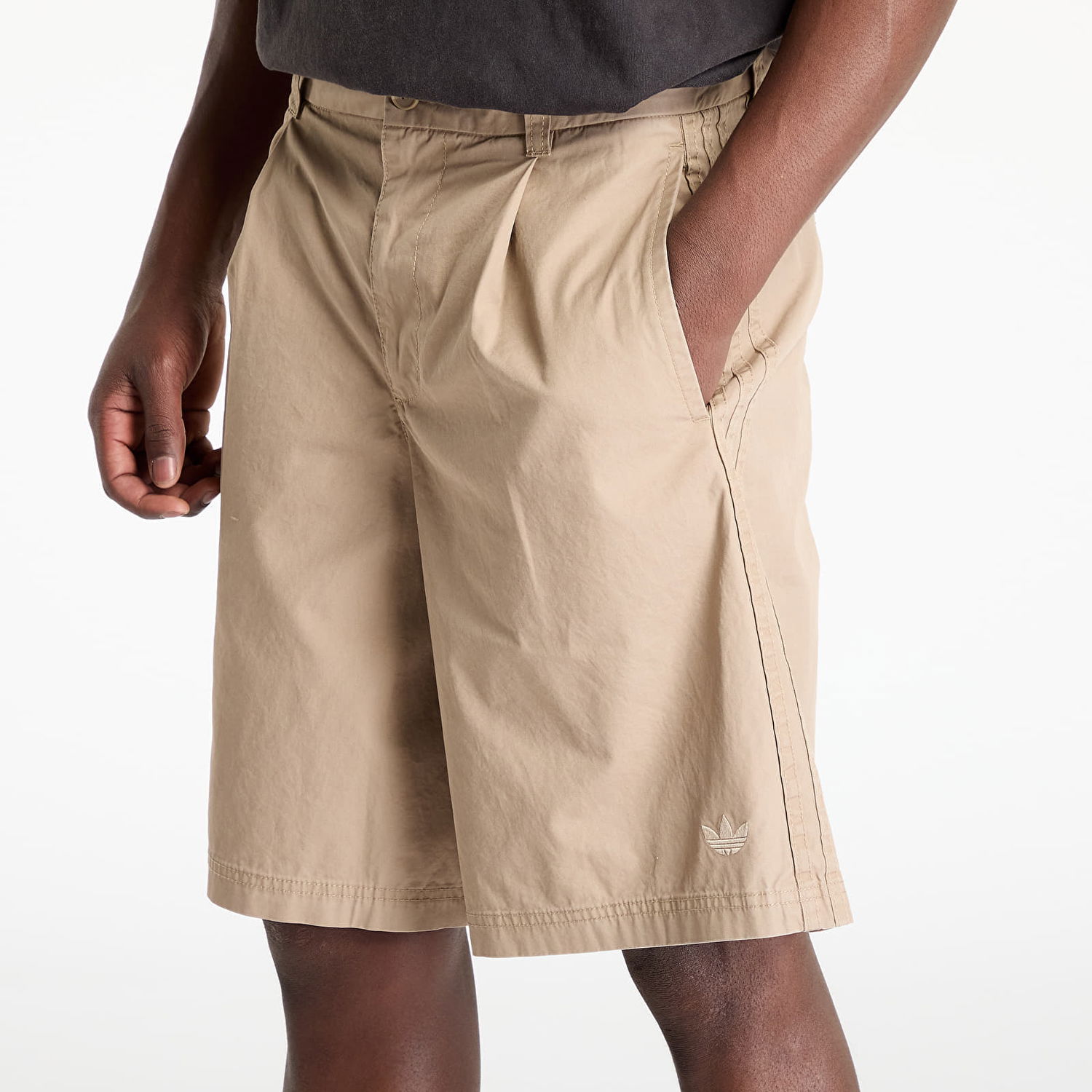 Shorts adidas Originals Wide Leg Bermuda Shorts Beige | KB5585, 1