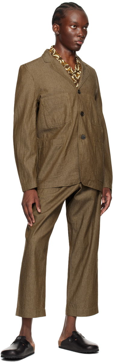 Skjorte Universal Works Universal Works Camp Shirt Brun | P3058, 3