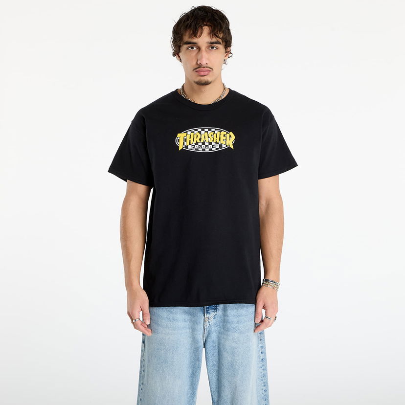 T-shirt Thrasher T-Shirt Thrasher Checkered Oval Sort | 145759