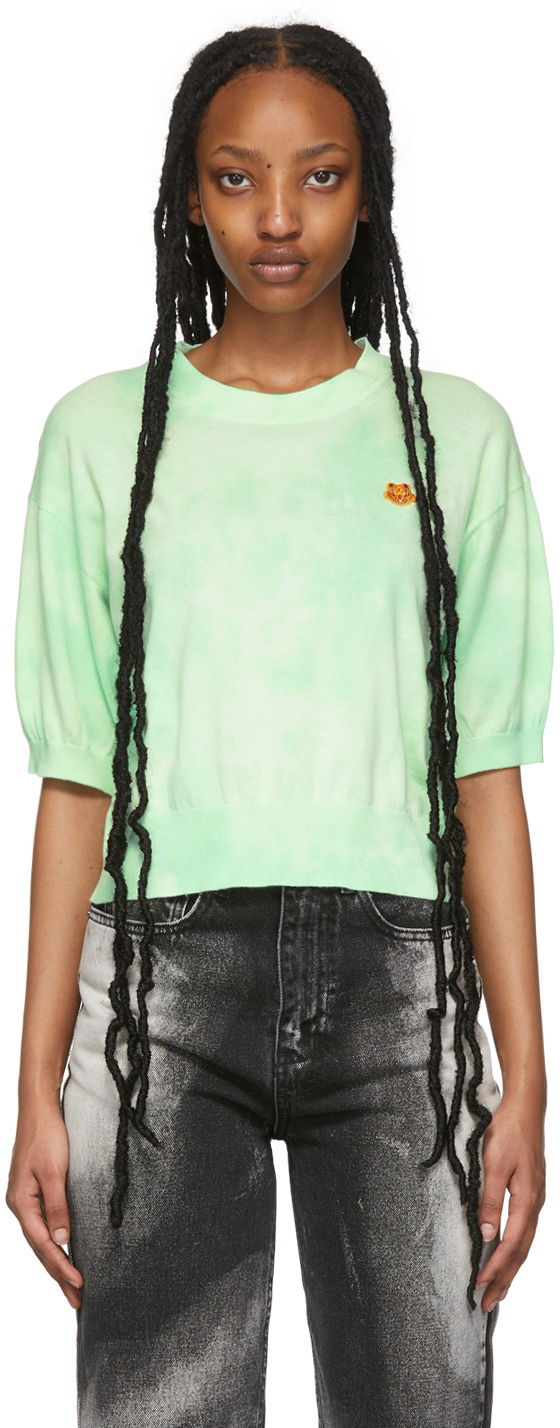 T-shirt KENZO Tie-Dye Short Sleeve Sweater Grøn | FC52PU6883TF
