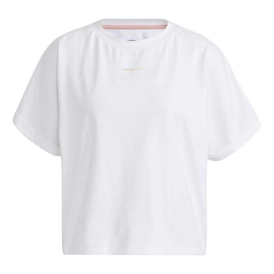 Crop top adidas Originals Short Sleeve Leisure T-Shirt Hvid | H16281, 0