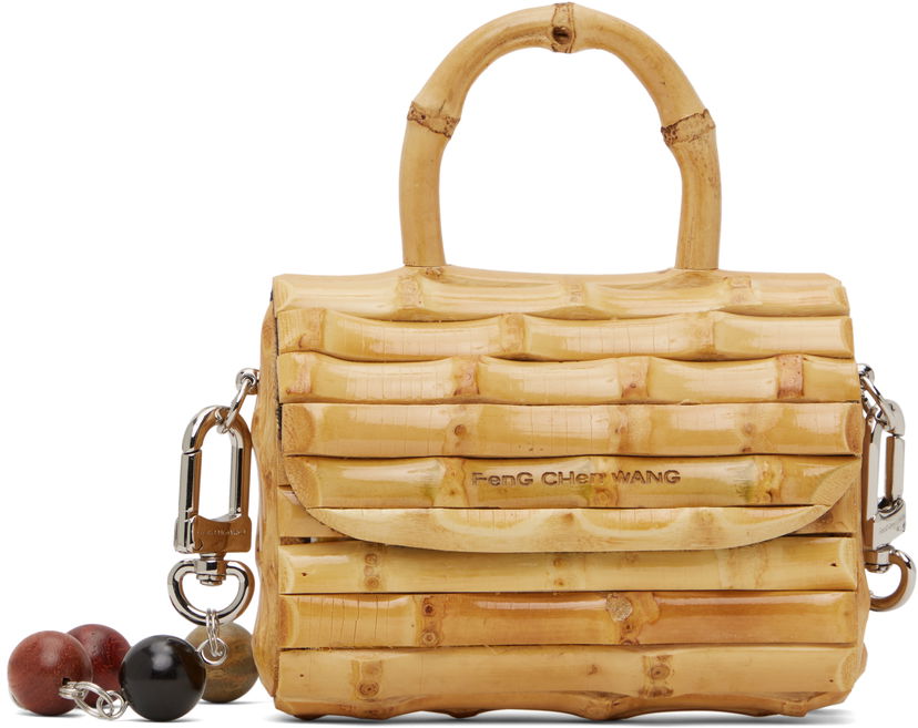 Håndtaske Feng Chen Wang Feng Chen Wang Raw Bamboo Roots Mini Bag Beige | FUS17AC49R