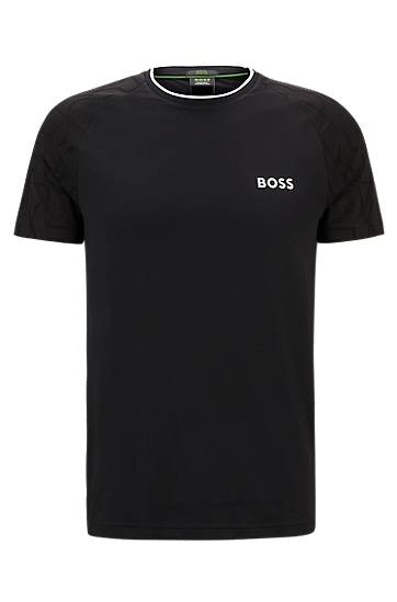 T-shirt BOSS Matteo Berrettini Stretch-Jersey T-Shirt with Signature Details Sort | 50521983