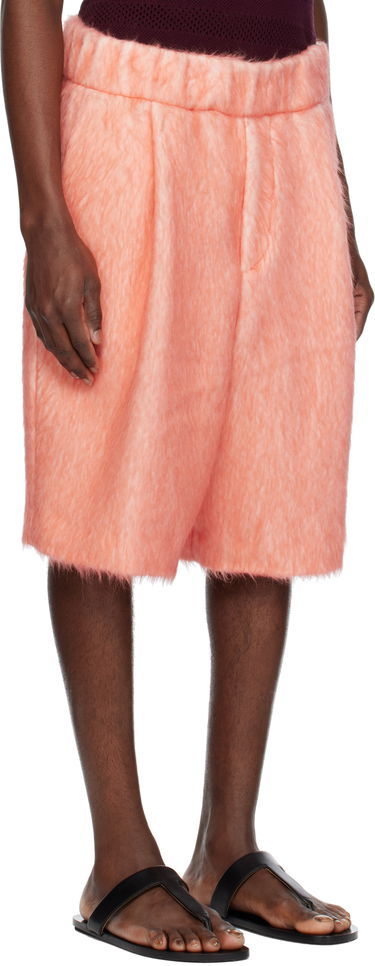 Shorts Dries Van Noten Dries Van Noten Pleated Shag-Knit Shorts Orange | 251-020953-1443, 1