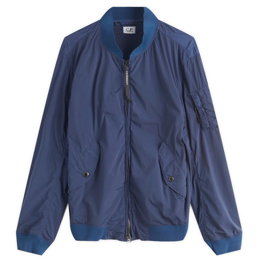 Bomberjakke C.P. Company C.P. Company Arm Lens Bomber Jacket, Size Large Blå | 18CMOW182A-005864G-BLU