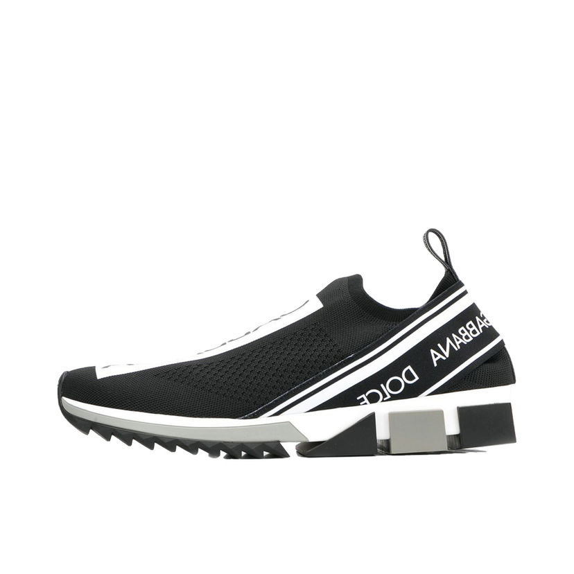 Sneakers og sko Dolce & Gabbana Sorrento Logo Slip On Black Grey White Sort | CS1713AH677