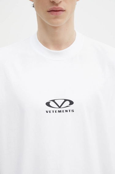 T-shirt VETEMENTS Oval Logo Oversized T-Shirt Hvid | UA66TR605W, 3