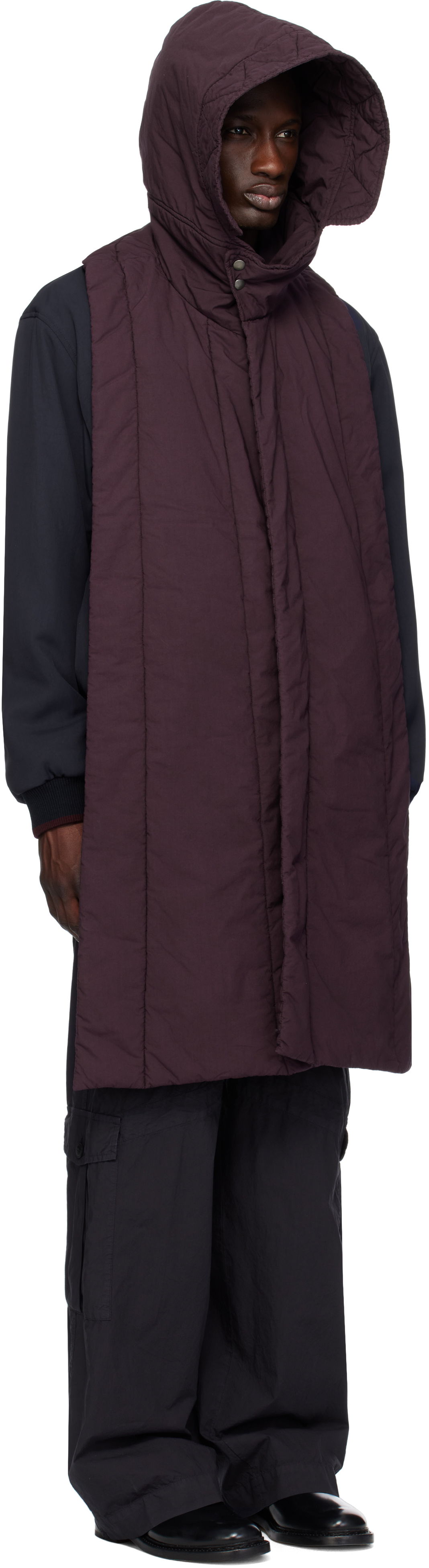 Vest Dries Van Noten Dries Van Noten Hooded Cotton Vest Lilla | 251-020601-1148, 1