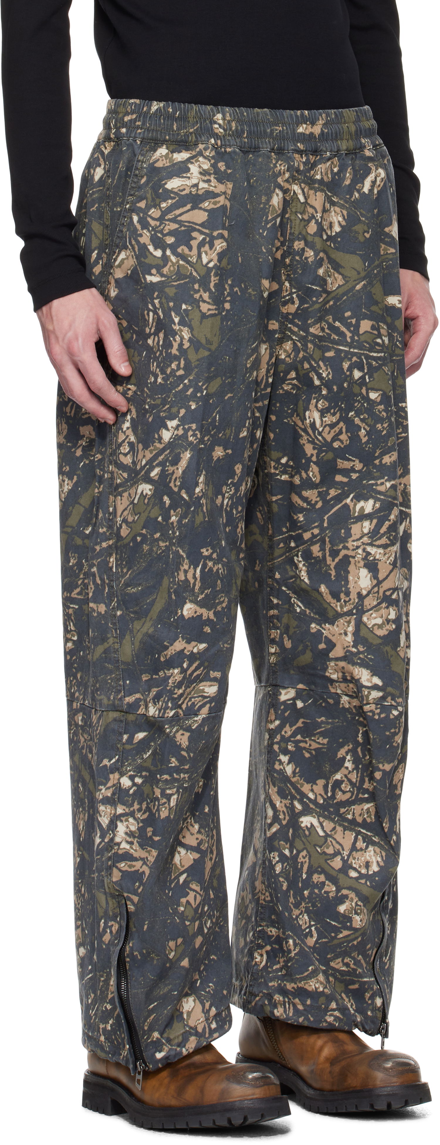 Bukser Diesel Diesel P-Lint Camo Print Trousers Grøn | A16667-0ABCG-5AFA, 1