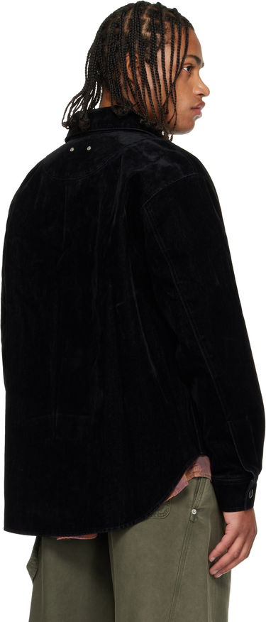 Skjorte Andersson Bell Andersson Bell Padded Velvet Denim Shirt Sort | atb1374m, 2