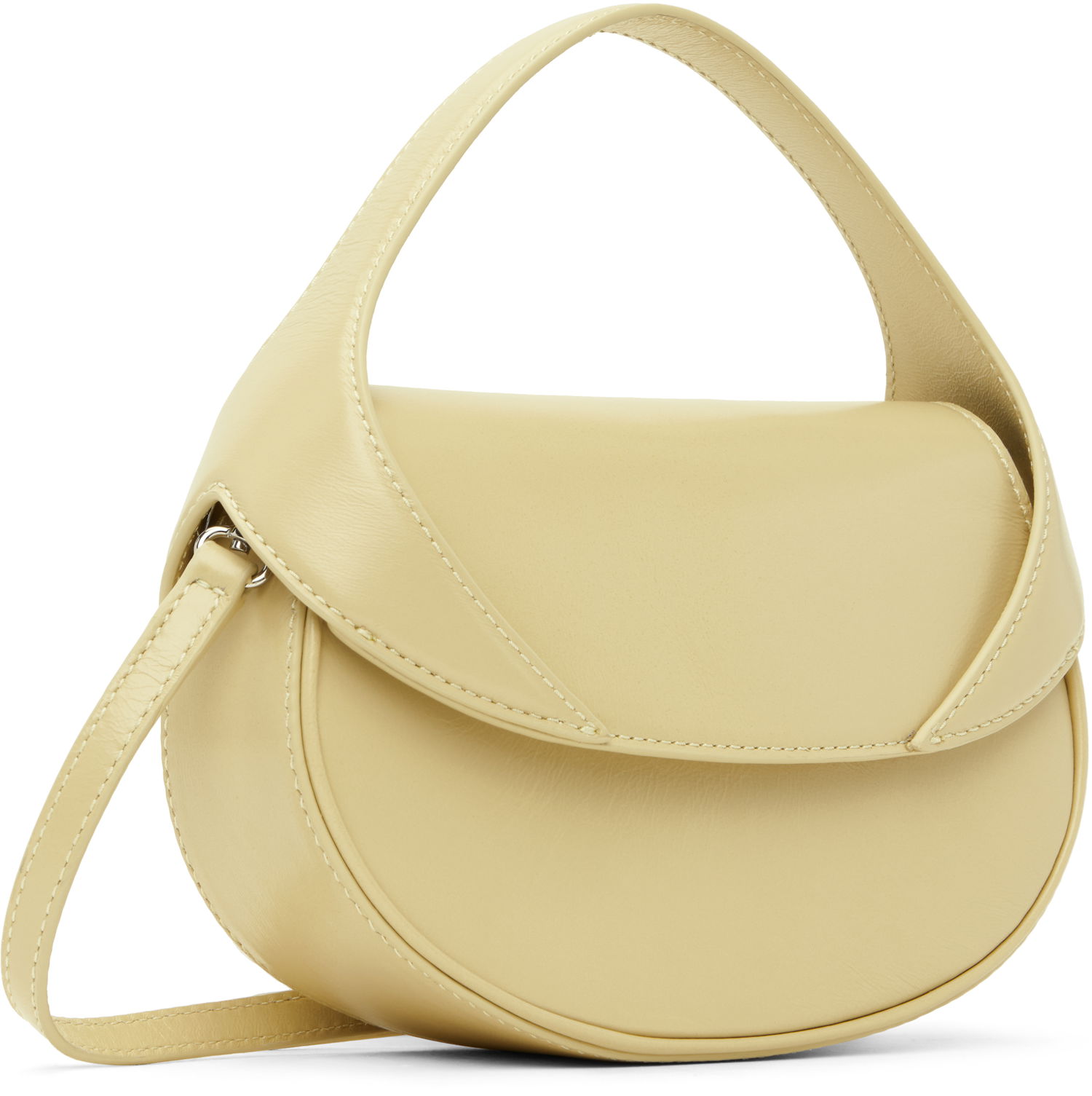 Håndtaske BY FAR Leather Shoulder Bag Gul | MWBTH008LL002BG032PL, 1
