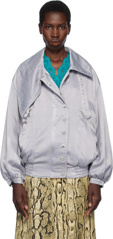 Bomberjakke Dries Van Noten Dries Van Noten Twill Bomber Jacket Grå | 251-010505-1426, 0