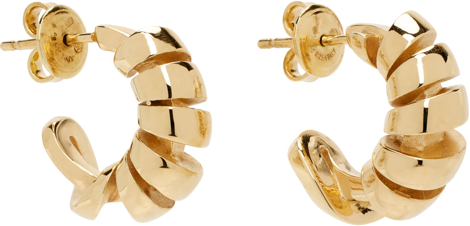 Øreringe Bottega Veneta Twist Gold Earrings Gul | 804860 VAHU0, 1
