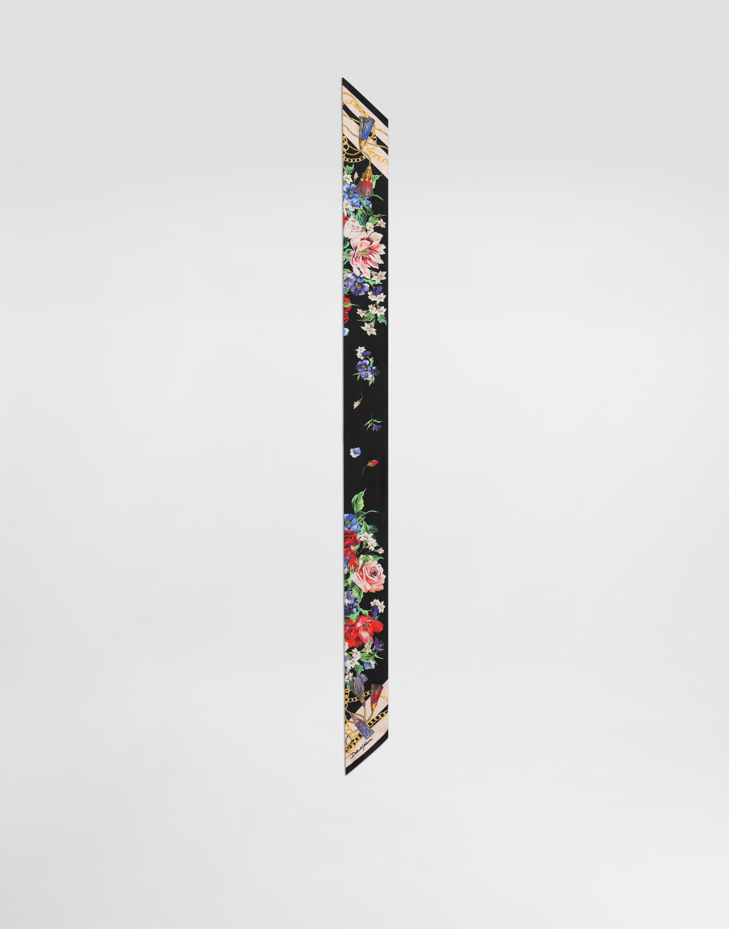 Tørklæde Dolce & Gabbana Dolce & Gabbana Floral-Print Twill Headscarf Sort | FS215AGDC5JHN5QG, 0